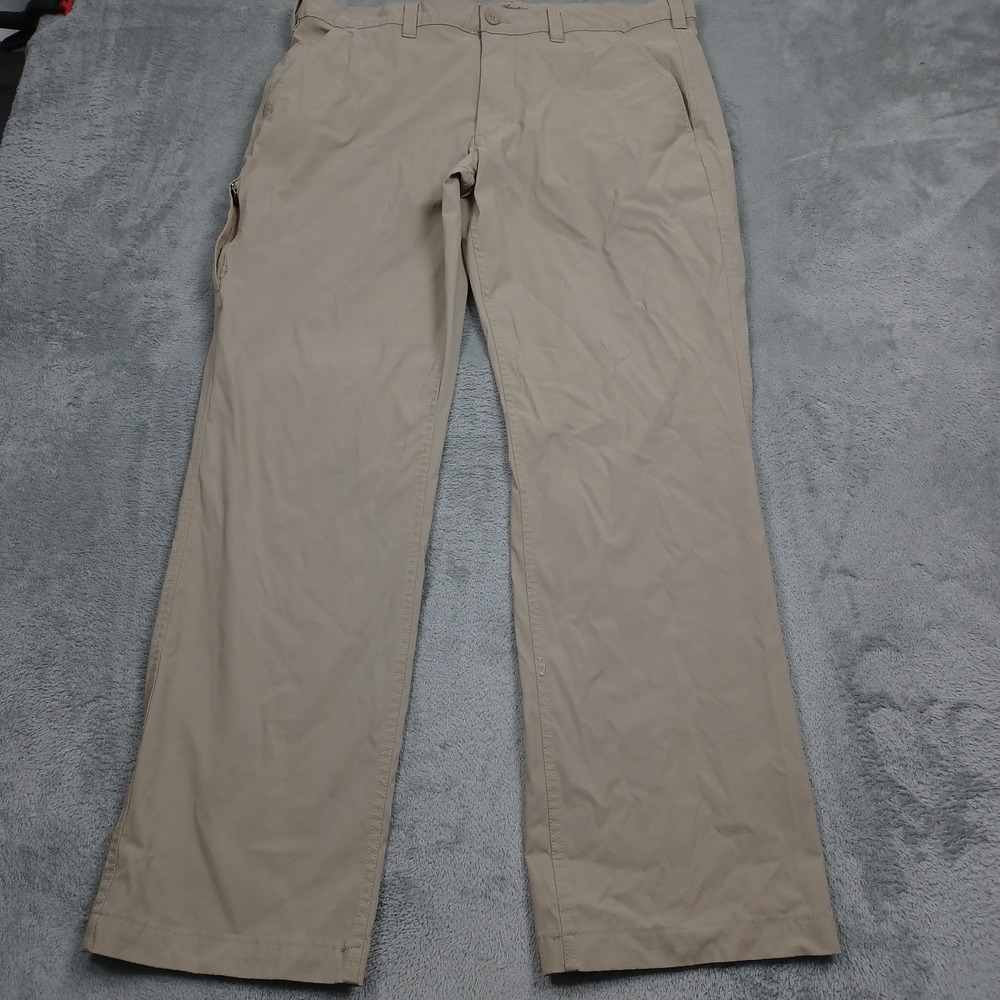 Eddie Bauer Pants Mens 38x32 Brown Straight Outdoor Casual Pockets Hiking